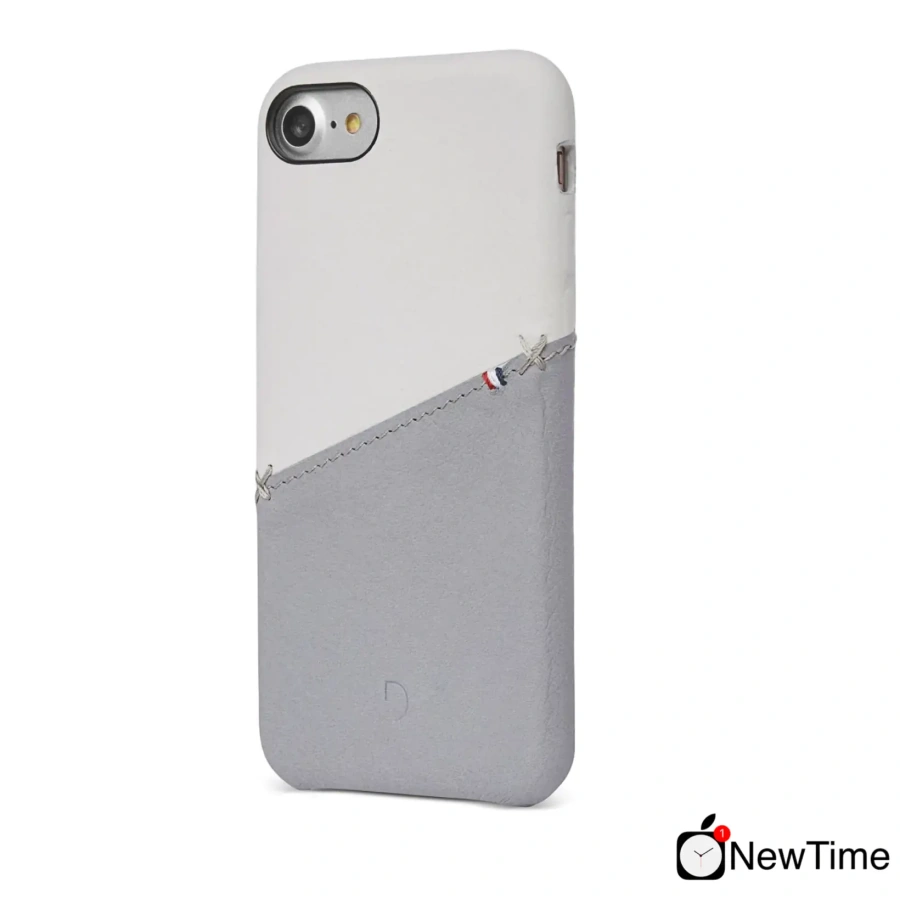 Чохол DECODED Leather Back Cover Card Case White/Grey for iPhone SE 2020 / iPhone 8/7/6s/6 (DA6IPO7SO1WEGY)